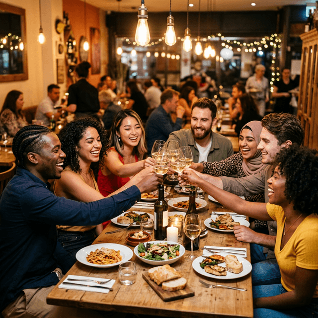 Brindis en la barra